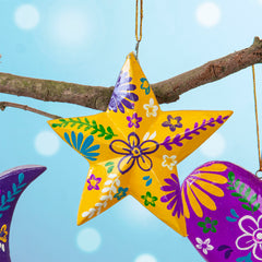 Painted Star Hanging Decoration