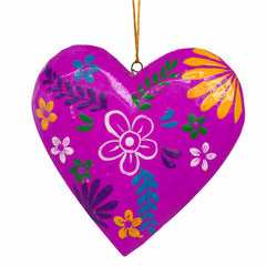 Painted Heart Hanging Decoration