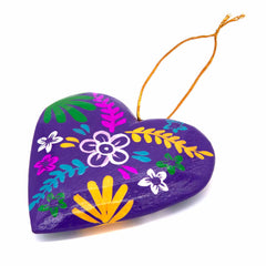 Painted Heart Hanging Decoration
