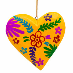 Painted Heart Hanging Decoration