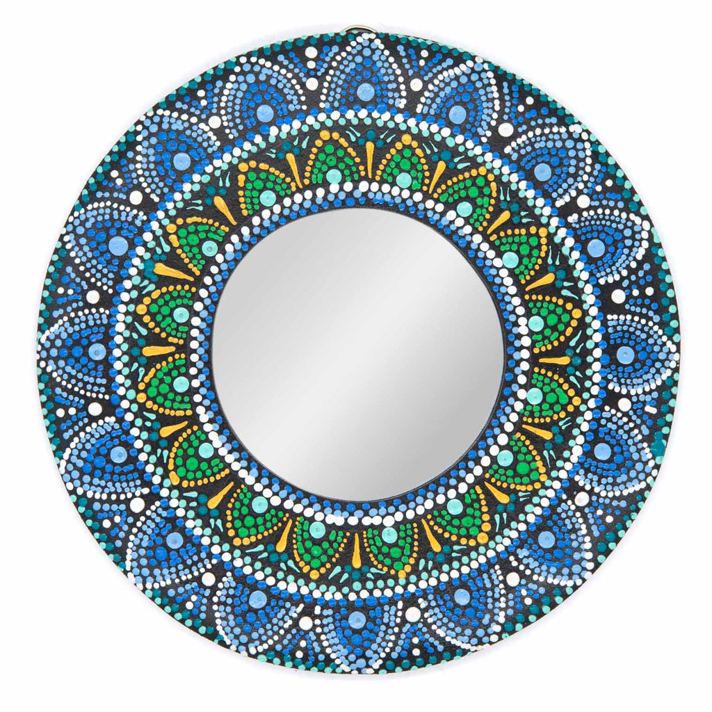 Dot Painted Mirror-Home Décor-Siesta Crafts