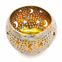 Golden Night Cut Out Coconut Bowl-Home Décor-Siesta Crafts