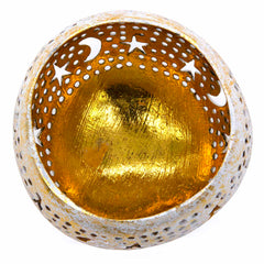 Golden Night Cut Out Coconut Bowl-Home Décor-Siesta Crafts