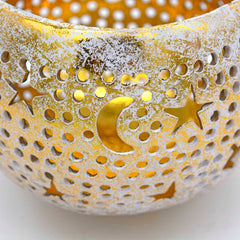 Golden Night Cut Out Coconut Bowl-Home Décor-Siesta Crafts