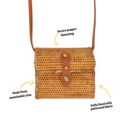 Rattan Handbag-Bags & Purses-Siesta Crafts