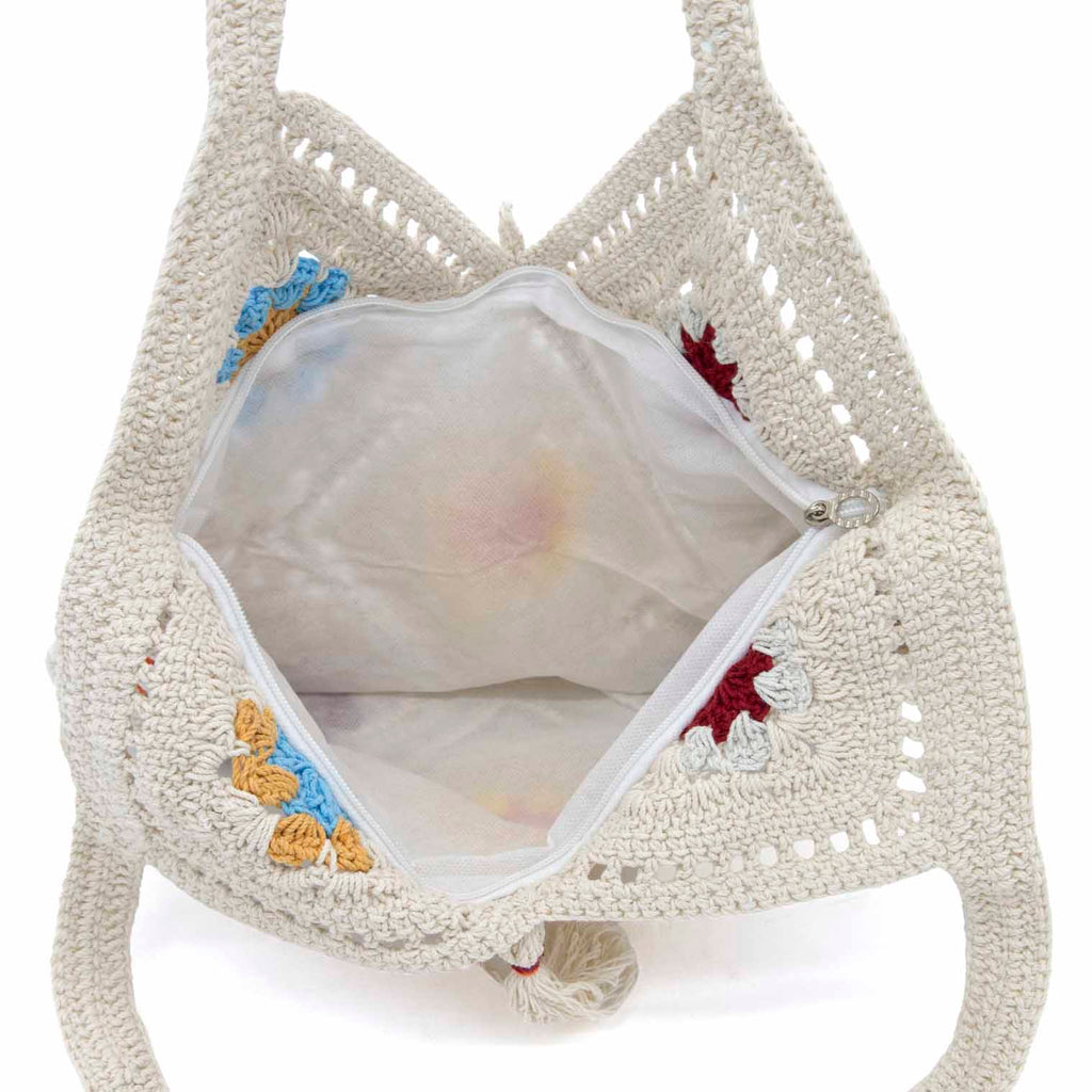 Crochet Granny Square Shopper Bag-Bags & Purses-Siesta Crafts