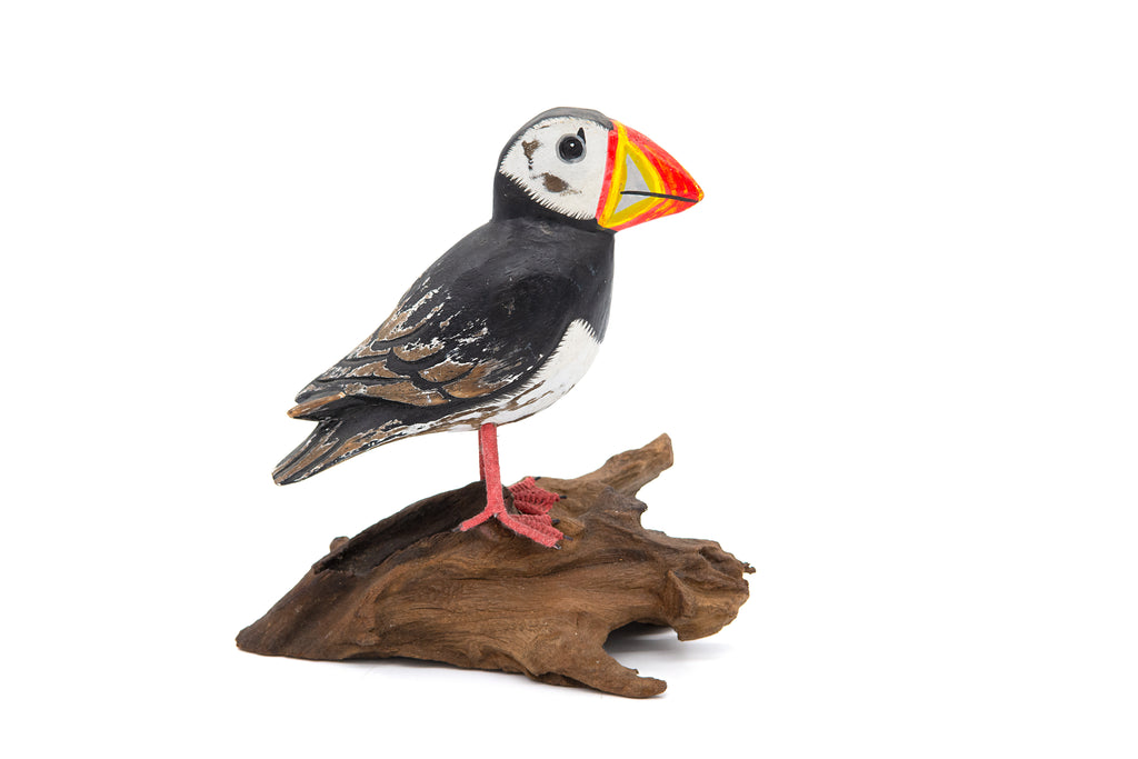 Puffin on Driftwood-Ornaments & Figurines-Siesta Crafts