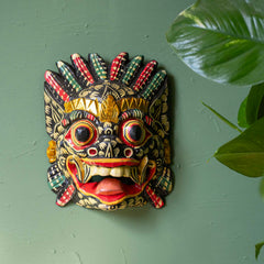 Small Patterned Raksassa Mask-Home Décor-Siesta Crafts