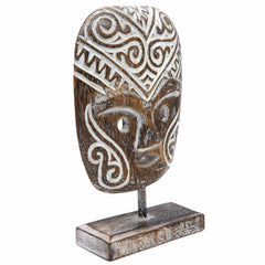Tribal Hand Carved Mask on Stand-Ornaments & Figurines-Siesta Crafts