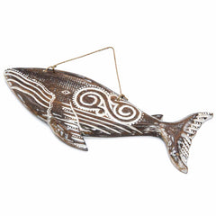Hand Carved Whale Plaque-Ornaments & Figurines-Siesta Crafts