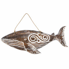 Hand Carved Whale Plaque-Ornaments & Figurines-Siesta Crafts