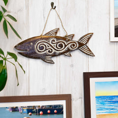 Hand Carved Fish Plaque-Ornaments & Figurines-Siesta Crafts