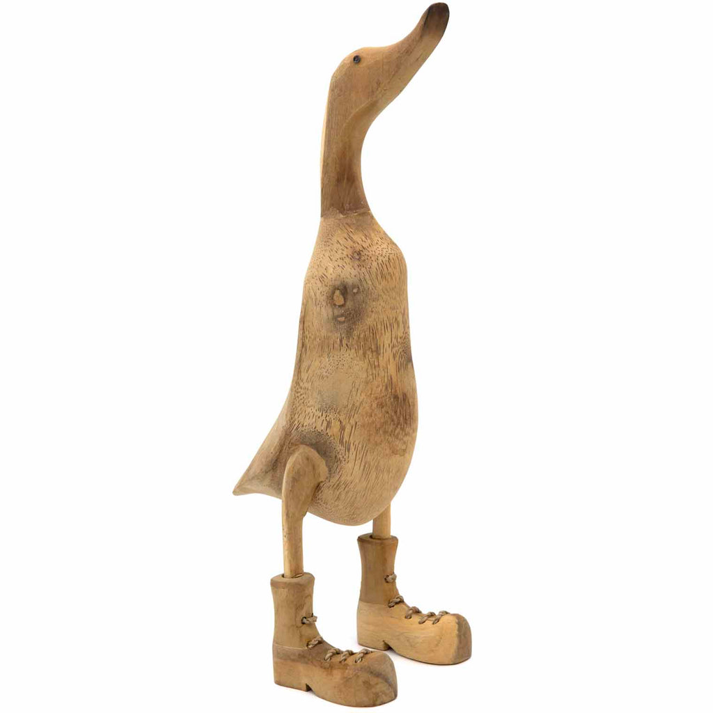 Natural Bamboo Root Duck With Boots - 50cm-Ornaments & Figurines-Siesta Crafts