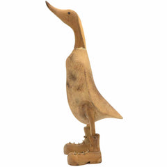 Natural Bamboo Root Duck With Boots - 50cm-Ornaments & Figurines-Siesta Crafts