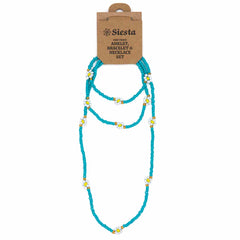 Daisy Beaded Jewellery Set-Necklaces & Pendants-Siesta Crafts
