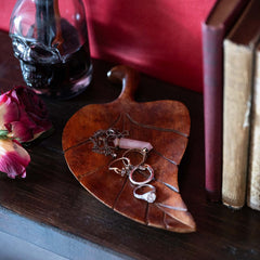 Carved Leaf Trinket Dish-Storage & Organisation-Siesta Crafts