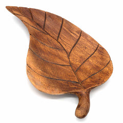 Carved Leaf Trinket Dish-Storage & Organisation-Siesta Crafts