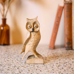 Owl Carving-Ornaments & Figurines-Siesta Crafts