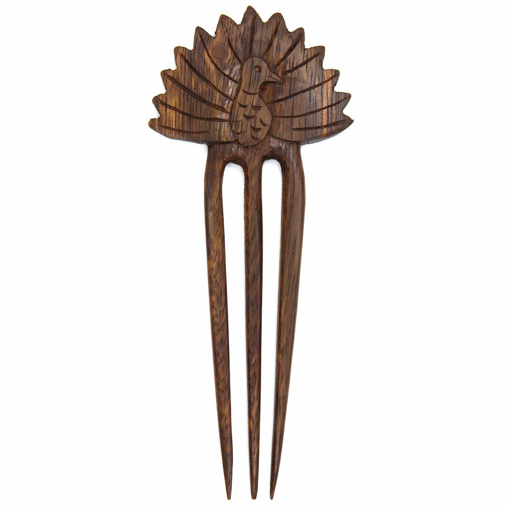 Peacock Hair Fork-Hair Accessories-Siesta Crafts