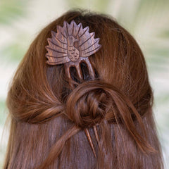 Peacock Hair Fork-Hair Accessories-Siesta Crafts