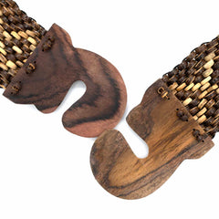 Coconut Buckled Belt - Brown