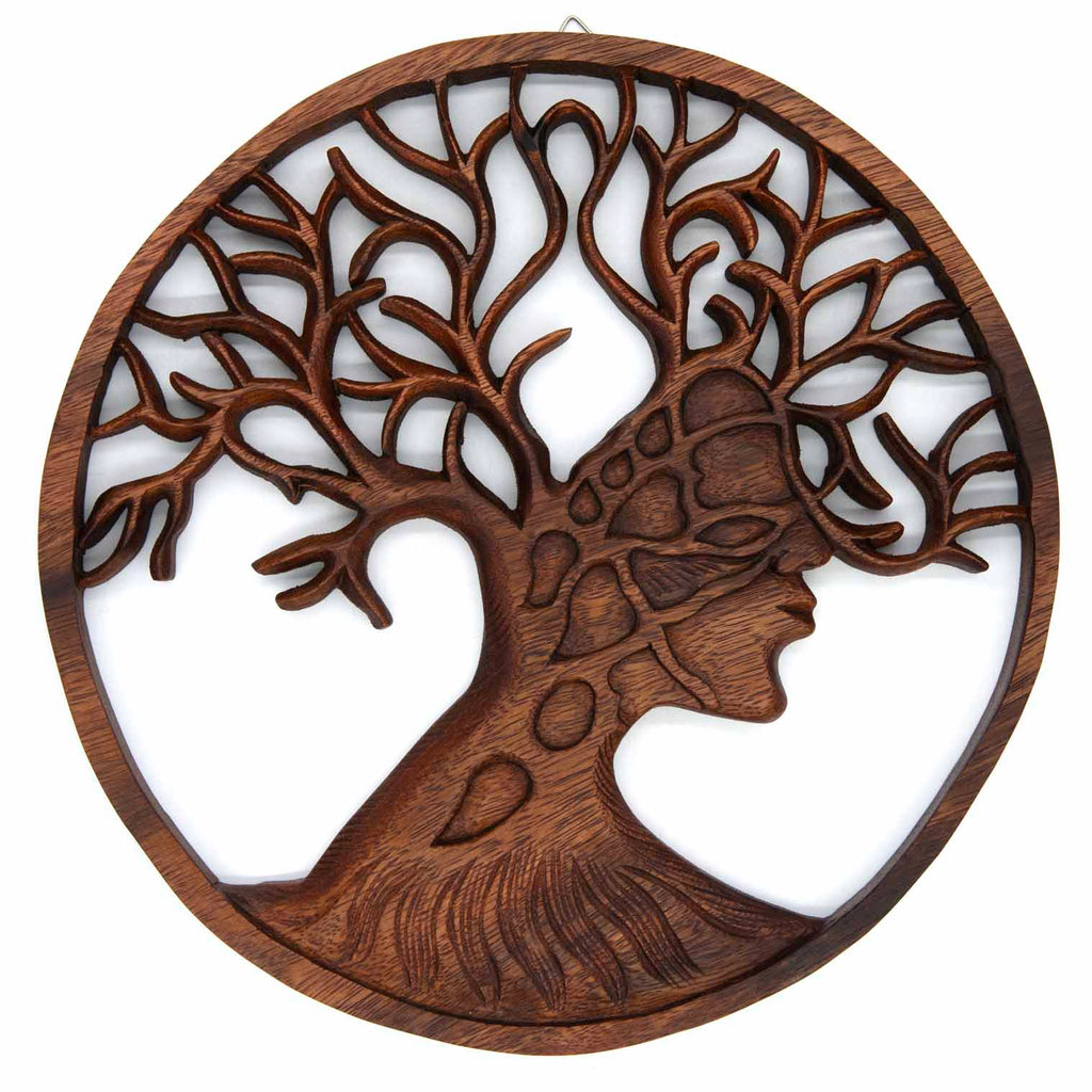 Ornate Tree and Face Plaque-Home Décor-Siesta Crafts
