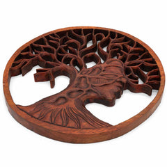 Ornate Tree and Face Plaque-Home Décor-Siesta Crafts
