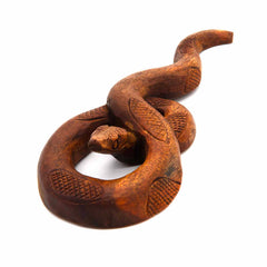 Knotted Snake Carving - 20cm-Ornaments & Figurines-Siesta Crafts