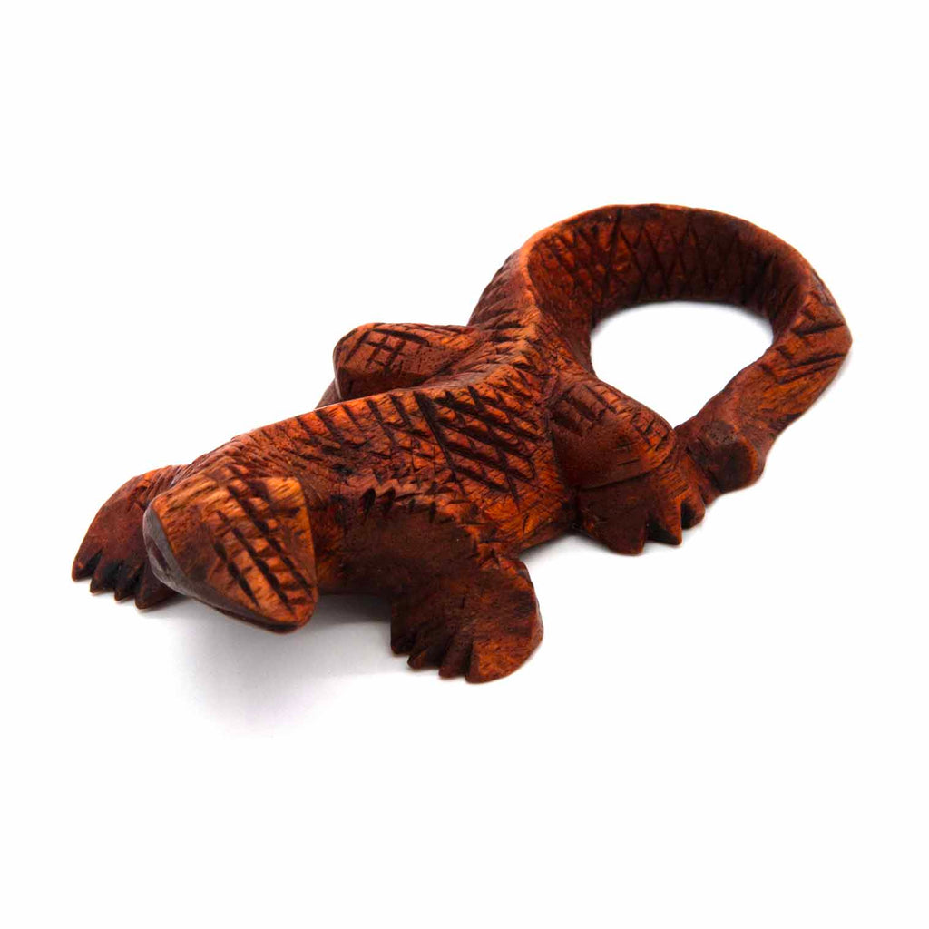 Mini Komodo Dragon Woodcarving-Ornaments & Figurines-Siesta Crafts
