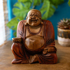 Two Toned Laughing Buddha-Ornaments & Figurines-Siesta Crafts