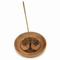 Tree Design Round Incense Holder-Incense Holders-Siesta Crafts