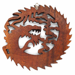 Carved Round Dragon Plaque-Home Décor-Siesta Crafts