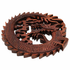 Carved Round Dragon Plaque-Home Décor-Siesta Crafts