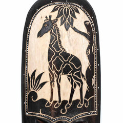 Mask With Giraffe Carving 50cm-Home Décor-Siesta Crafts