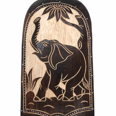 Mask With Elephant Carving 50cm-Home Décor-Siesta Crafts