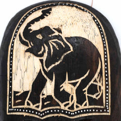 Mask With Elephant Carving 30cm-Home Décor-Siesta Crafts