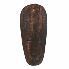 Mask With Owl Carving 30cm-Home Décor-Siesta Crafts