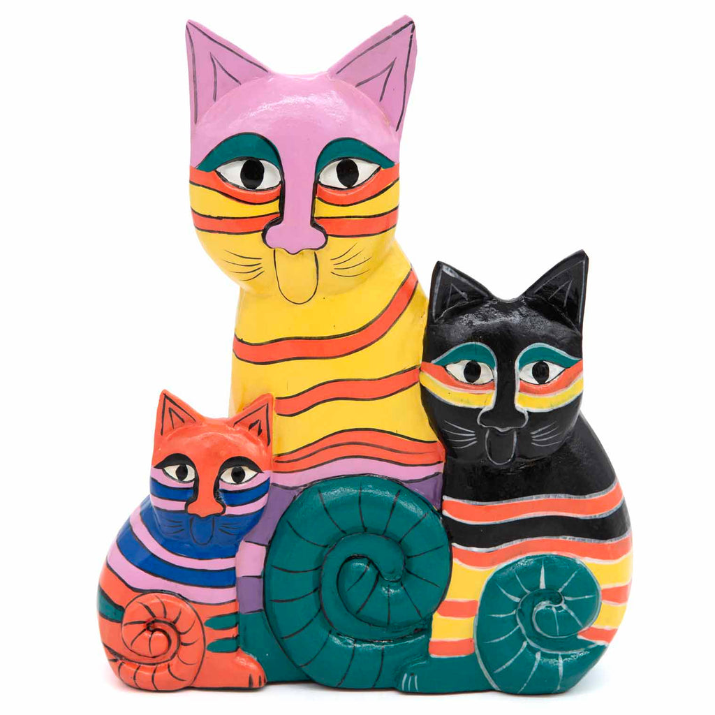 Trio of Calypso Cats-Ornaments & Figurines-Siesta Crafts