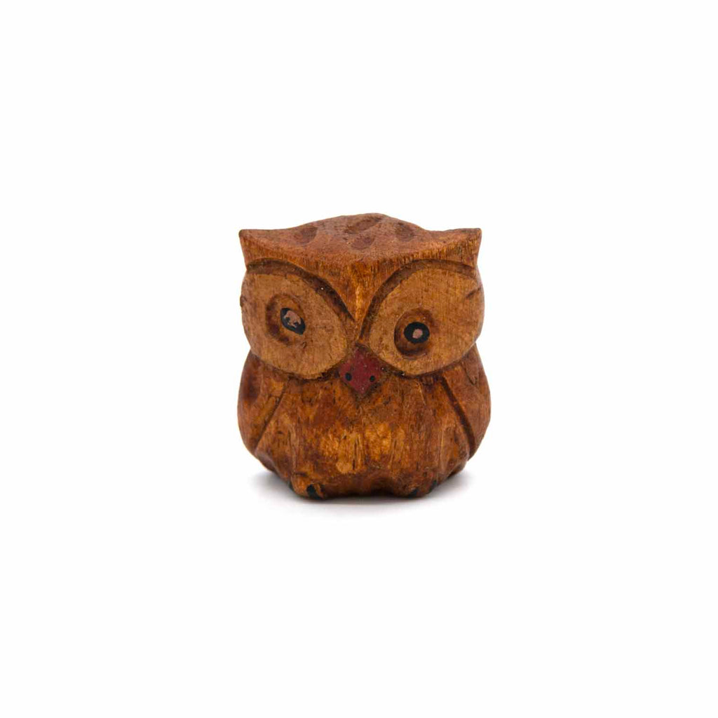 Mini Wooden Owl-Ornaments & Figurines-Siesta Crafts