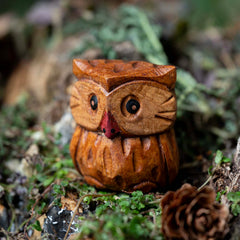 Mini Wooden Owl-Ornaments & Figurines-Siesta Crafts