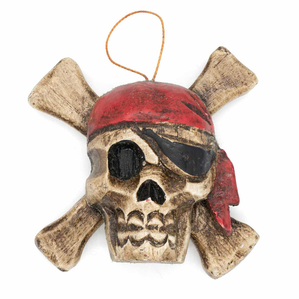 Skull and Crossbones Plaque With Scarf