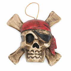 Skull and Crossbones Plaque With Scarf