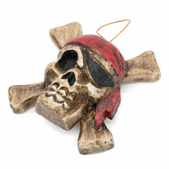 Skull and Crossbones Plaque With Scarf