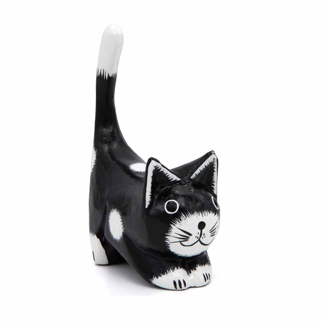 Black Cat with White Spots-Ornaments & Figurines-Siesta Crafts