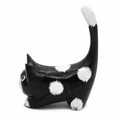 Black Cat with White Spots-Ornaments & Figurines-Siesta Crafts