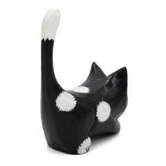 Black Cat with White Spots-Ornaments & Figurines-Siesta Crafts