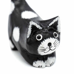 Black Cat with White Spots-Ornaments & Figurines-Siesta Crafts