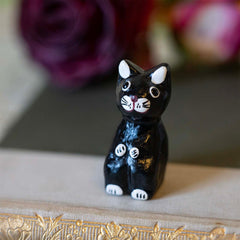 Mini Black and White Cat-Ornaments & Figurines-Siesta Crafts