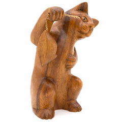 Cat and Mouse Woodcarving-Ornaments & Figurines-Siesta Crafts