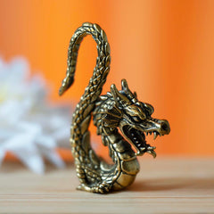 Brass Dragon With Raised Tail